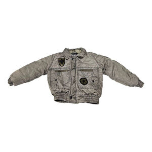 Vintage Timber Ridge Boys Bomber Jacket Size 6‎ 80s Military Patches